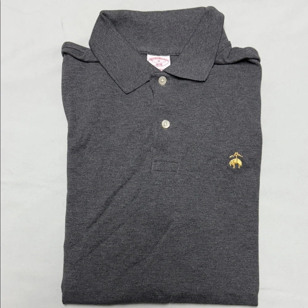 Brooks Brothers Charcoal Polo Shirt - Men’s Medium - Picture 3 of 5